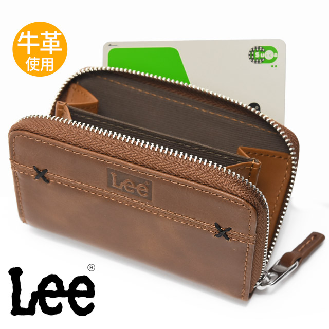 Lee（リー） 小銭入れ ラウンドファスナー コインケース クロス