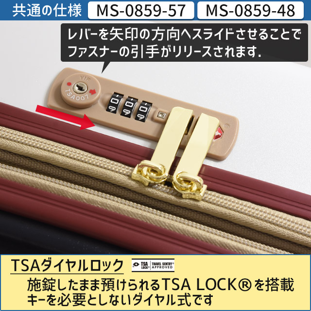 モズ moz スーツケース ハード 4輪 ファスナータイプ (S) 拡張型 48.5センチ 38〜44リットル 国内線100席以上機内持込み可能サイズ  MZ-0859-48