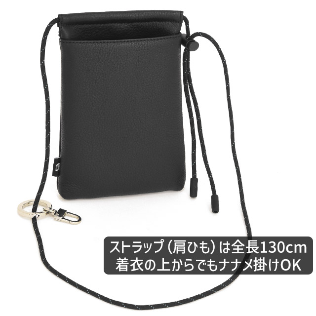waku ワク レザーミニショルダーバッグ キーリング付き スマホ