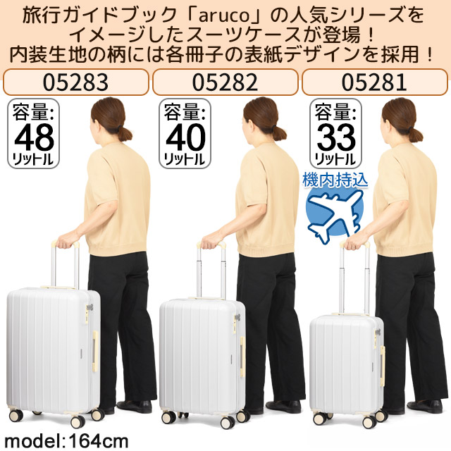 ワールドトラベラー スーツケース ジッパータイプ aruco by WT マイラ 