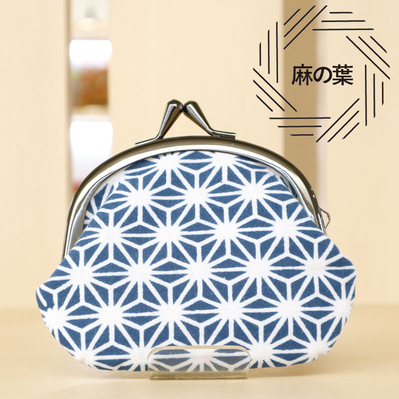 財布 小銭入れ／がま口 晒 13種類／コインケース 和柄 日本製 3.3寸 和