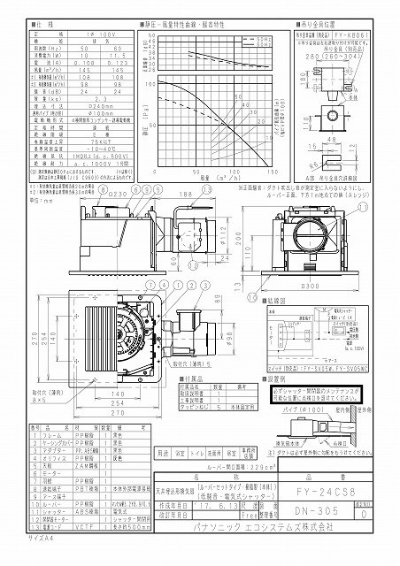 パナソニック 天井埋込形換気扇 FY-24CS8 浴室用換気扇 トイレ換気扇