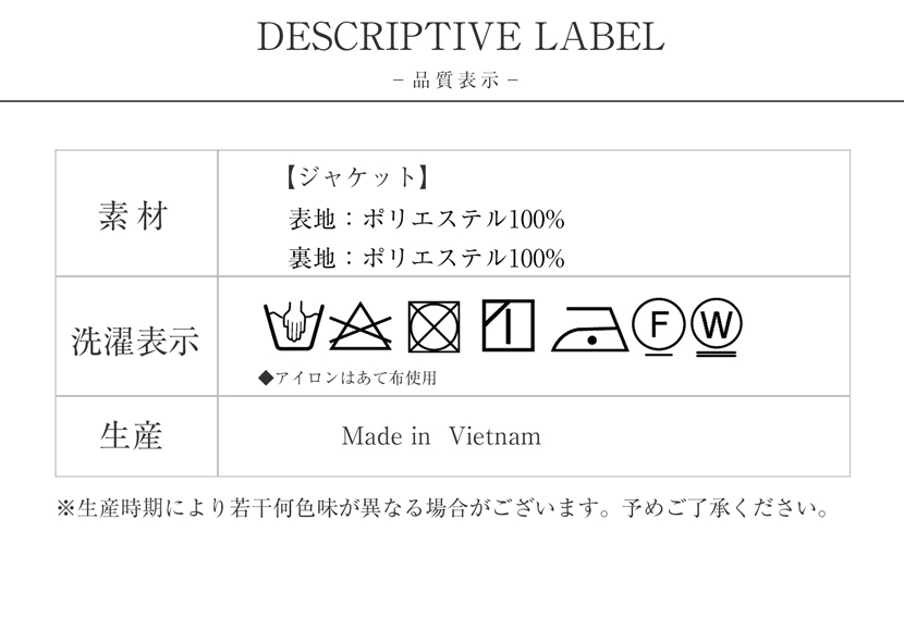 品質表示