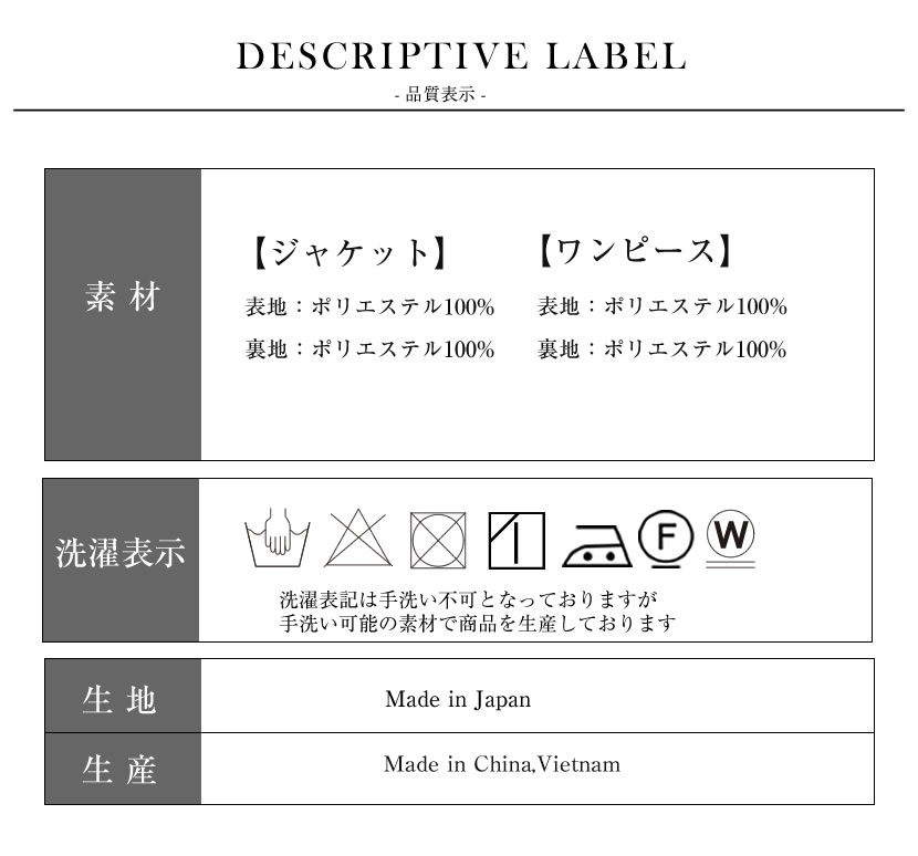 品質表示