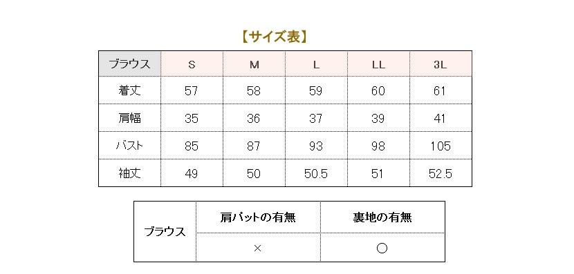 サイズ表