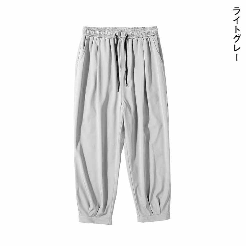 パンツ 夏 涼感ストレッチ メンズ 涼しい しっかり 丈夫 ウエストゴム すっきり スリム テーパード カジュアル 洗える 軽い |  | 04