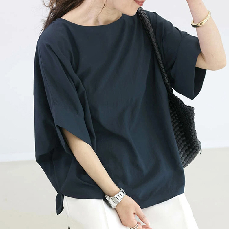 Tシャツ カットソー レディース 綿100% ボートネック トップス