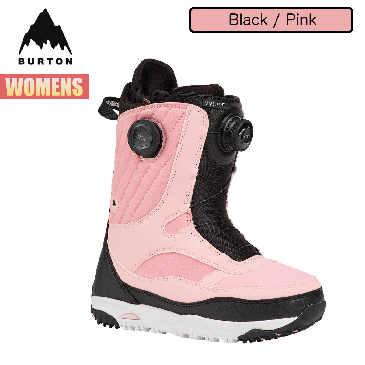 即日発送！BURTON 24cm ミントボアスノーボードブーツ　女性子供ピンク BURTON スノーボード ブーツ（サイズ（cm）：24.5cm）｜スノーボード