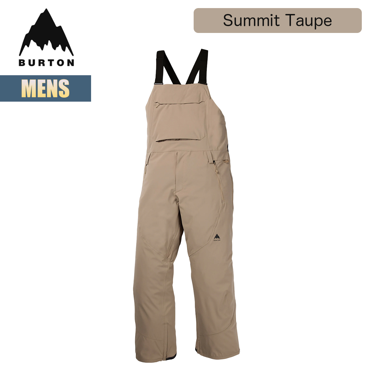 BURTON ベージュオーバーオール・ビブパンツ BURTON（バートン） スノーボードウェア BURTON Reserve GORE-TEX Bib