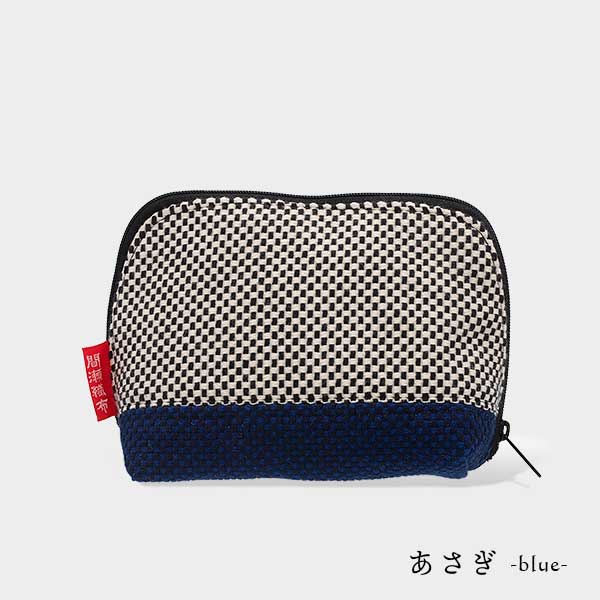 ポーチ 2トーン 刺し子 白黒x4色 和雑貨 和装小物 ネコポス可