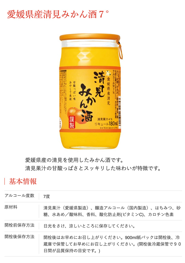 市場 送料無料 愛媛県産清見みかん酒180ml瓶×2ケース キング醸造