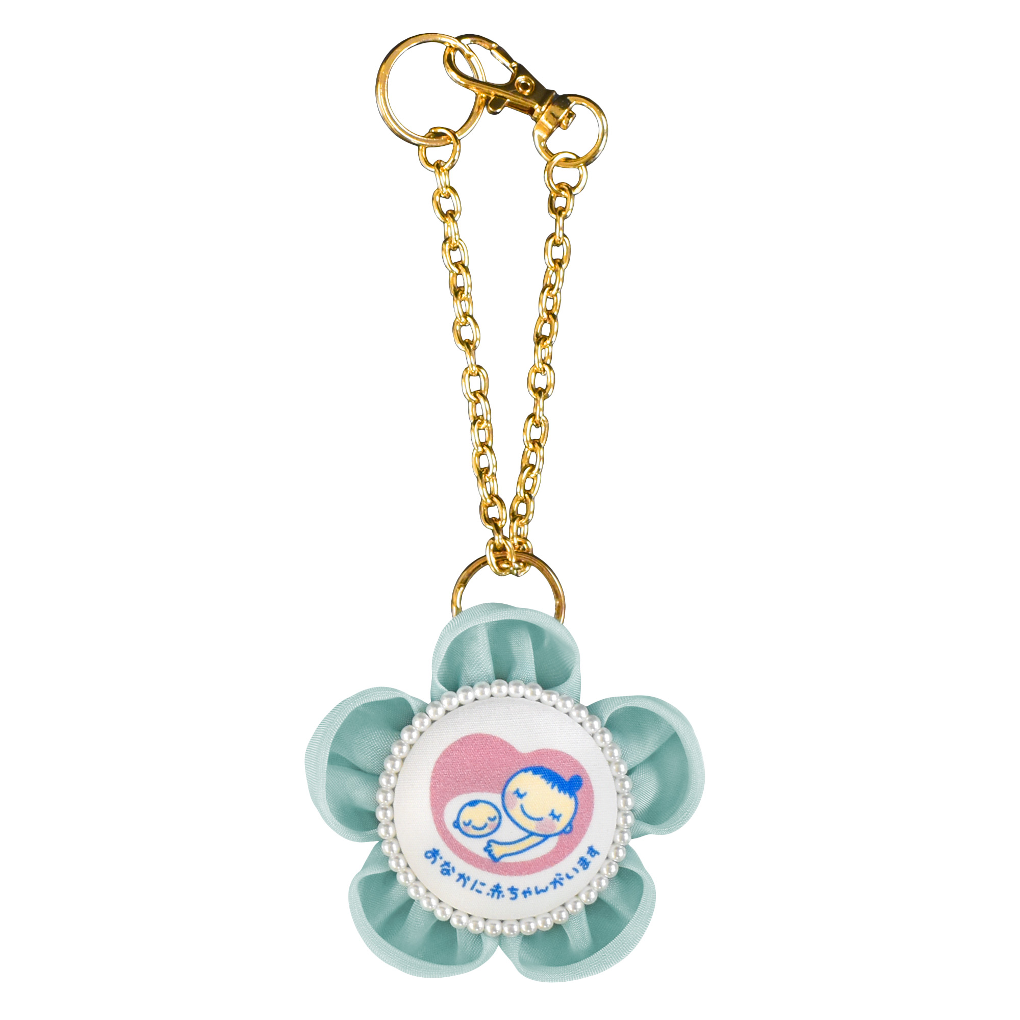マタニティマーク キーホルダー ロゼット cocomam フラワーシフォン