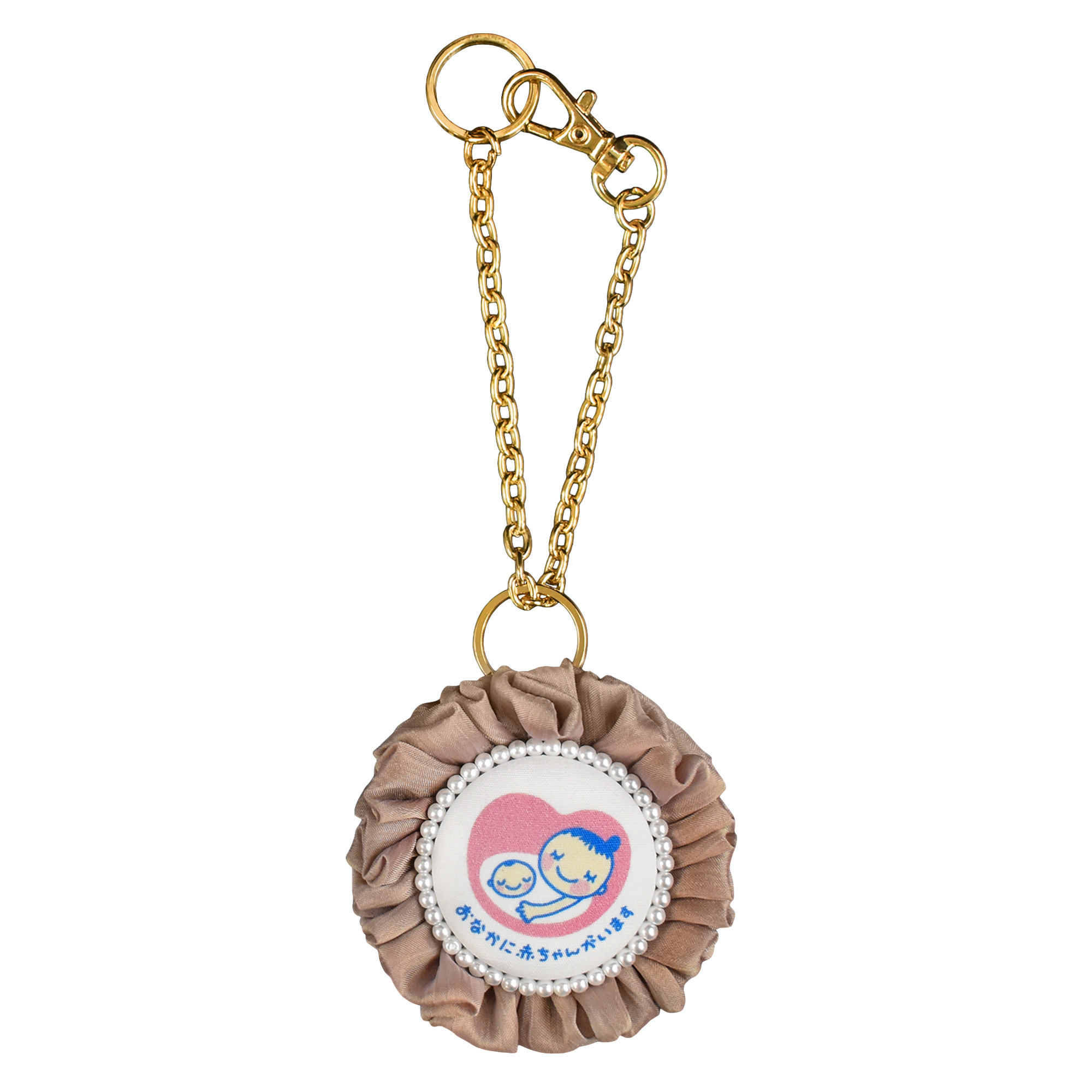 マタニティマーク キーホルダー ロゼット cocomam ふわふわシフォン