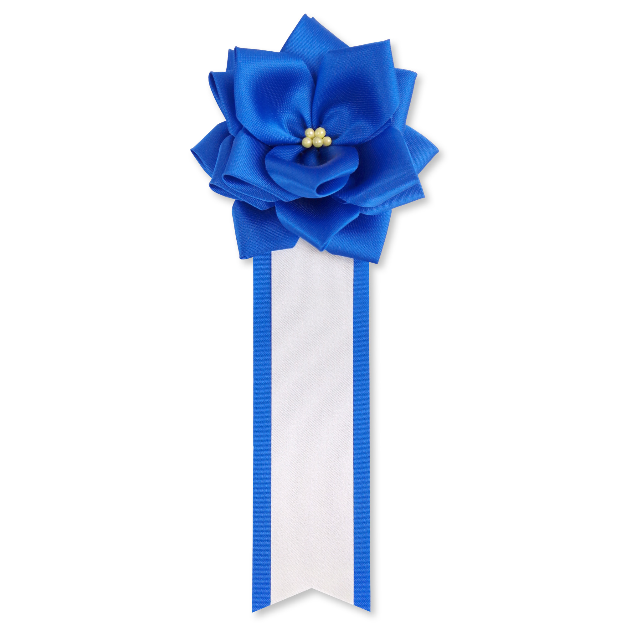 リボン様確認用 全24色】リボン徽章（記章・胸章）小リボンバラ 1個売り 花径:75mm 長