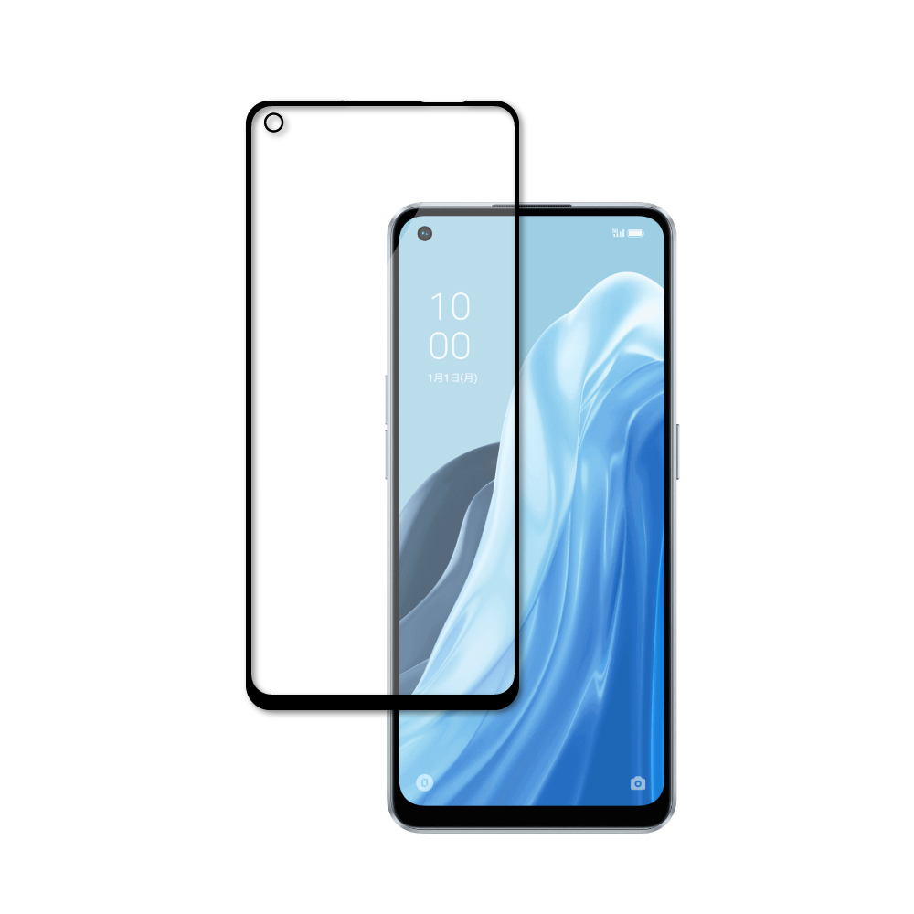 OPPO Reno9 A Reno7 A ガラスフィルム 保護フィルム 全面保護 CPH2523 A201OP OPG04 CPH2353 液晶保護フィルム フィルム 黒縁 シズカウィル | シズカウィル | 01