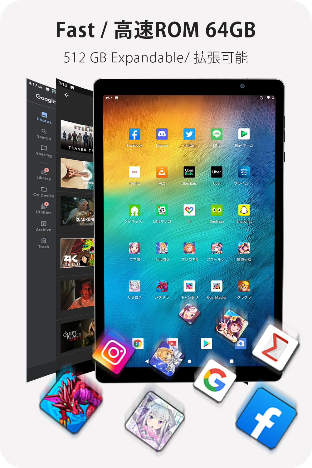 VUCATIMES N20 Android10タブレット 3GB ROM VUCATIMES 10インチ タブレット Wi-Fiモデル 3GBRAM 64GB