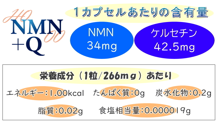 NMN+Q 180粒 健康食品 サプリメント NMN ケルセチン 栄養補助 難消化性