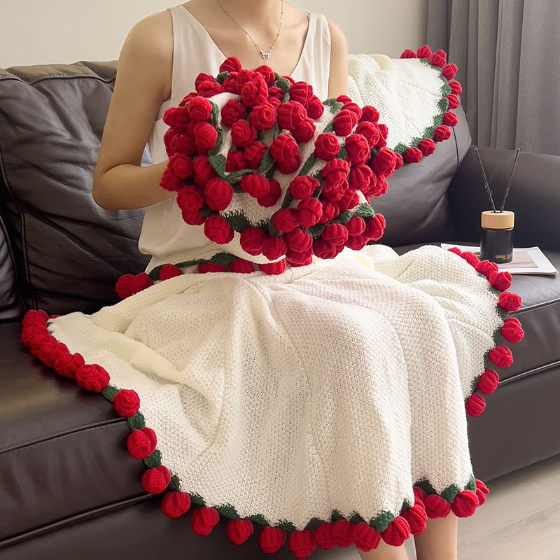 ブーケ ブランケット かぎ針編み DIY 花束 編み キット 手作り花束毛布