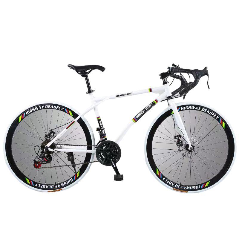 ロードバイク 700C カラー 可変速自転車 スチールフレーム 適用身長165