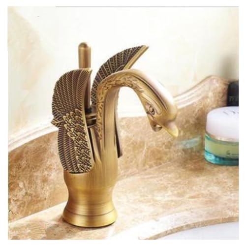 白鳥の形の洗面器の蛇口シングルハンドル温冷水ミキサータップ1穴