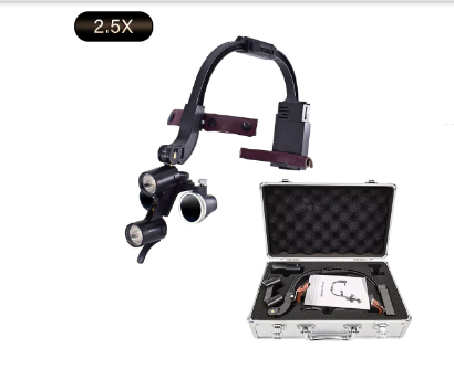 歯科用ルーペム、ヘッドマウント LED ライト歯科用ルーペ、2.5X / 3.5X