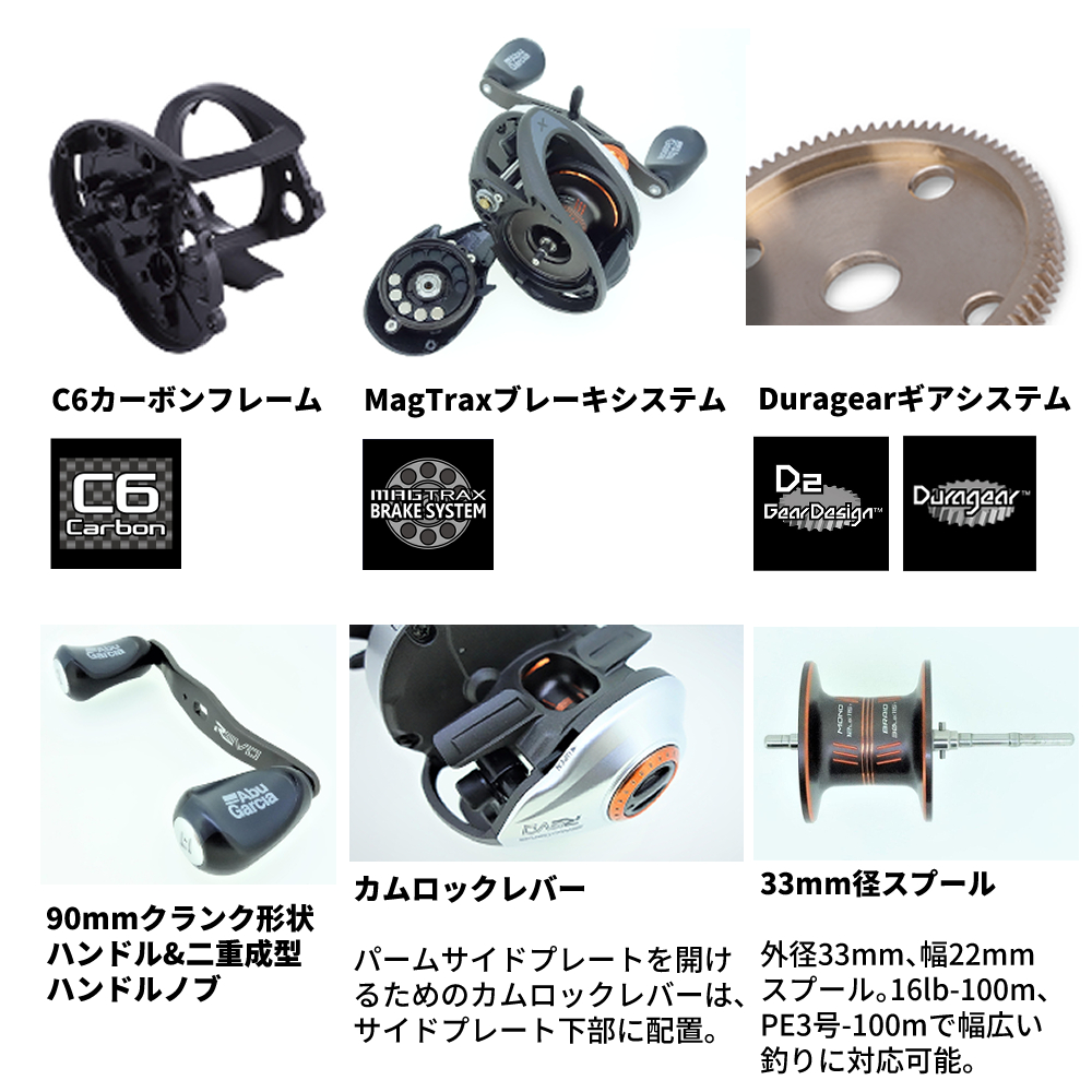 Abu Garcia（アブガルシア） レボ5 X-HS 右ハンドル 送料無料 : ます