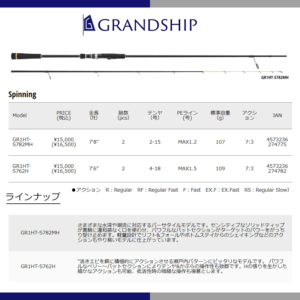 メジャークラフト グランシップ 1G ひとつテンヤ GR1HT-S762H 送料無料｜masubitoshoten｜02