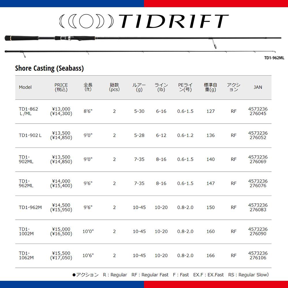 メジャークラフト タイドリフト 1G TD1-1062M 送料無料