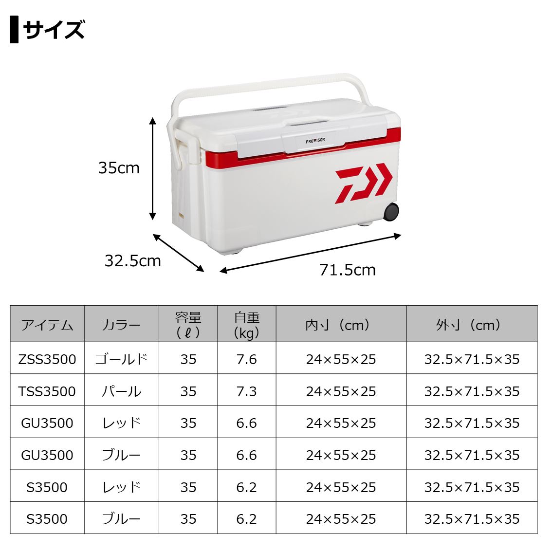 DAIWA - 【新品】ダイワ プロバイザートランクHD ZSS3500 シャンパンゴールド Amazon | ダイワ(DAIWA) クーラーボックス プロバイザートランク