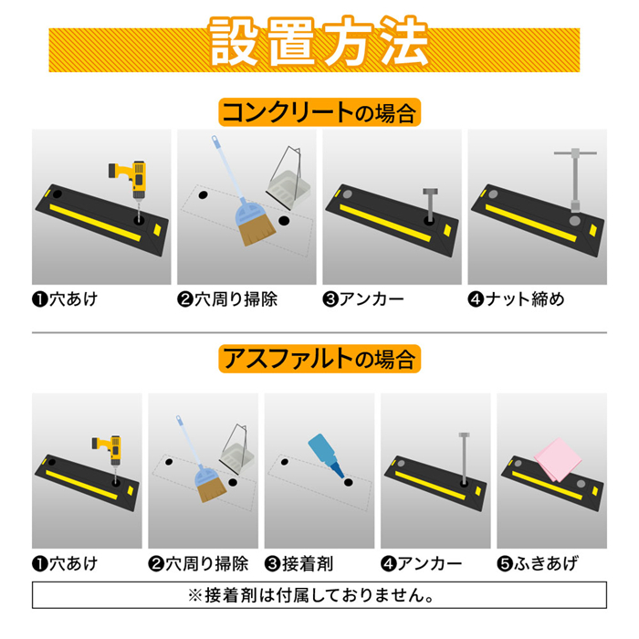 車止めブロック パーキングブロック 車止め ブロック 駐車ブロック 2個組 駐車場 ガレージ 車庫 反射板付き ゴム製 強化ゴム プラスチック製 :  000000125812 : マスダショップ - 通販 - Yahoo!ショッピング