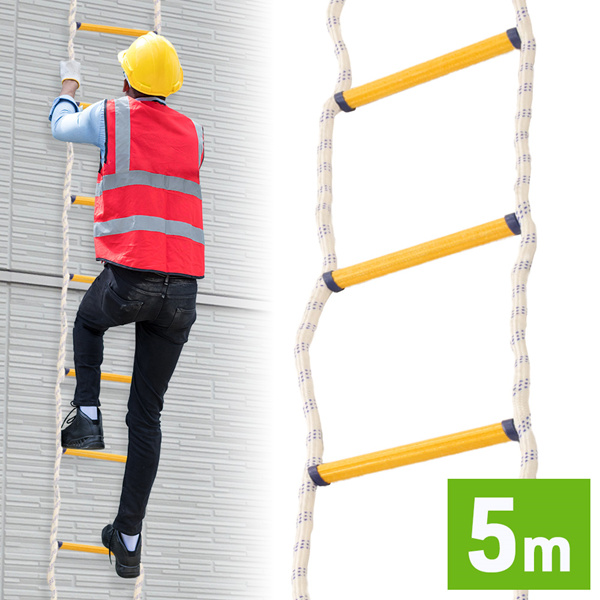 避難はしご ロープはしご 5m はしご ロープ 避難用 緊急用 梯子 消防
