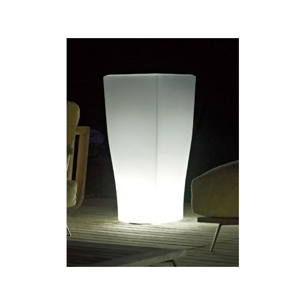 ライト付きプランター クアドラム 高さ100cm ユーロ・スリープラスト ER-2420L  照明 Euro Plast Quadrum Light イタリア製 MADE IN ITALY