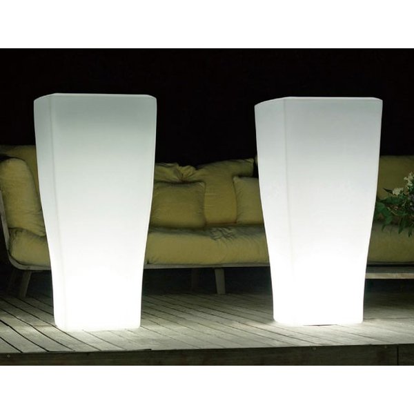 ライト付きプランター クアドラム 高さ100cm ユーロ・スリープラスト ER-2420L  照明 Euro Plast Quadrum Light イタリア製 MADE IN ITALY