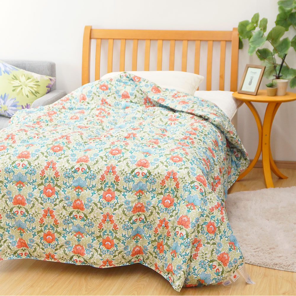 未使用　京都西川　とろふわ肌掛け布団　寝具　花柄　ギフト 未使用 京都西川 とろふわ肌掛け布団 寝具 花柄 ギフト 京都西川（寝具