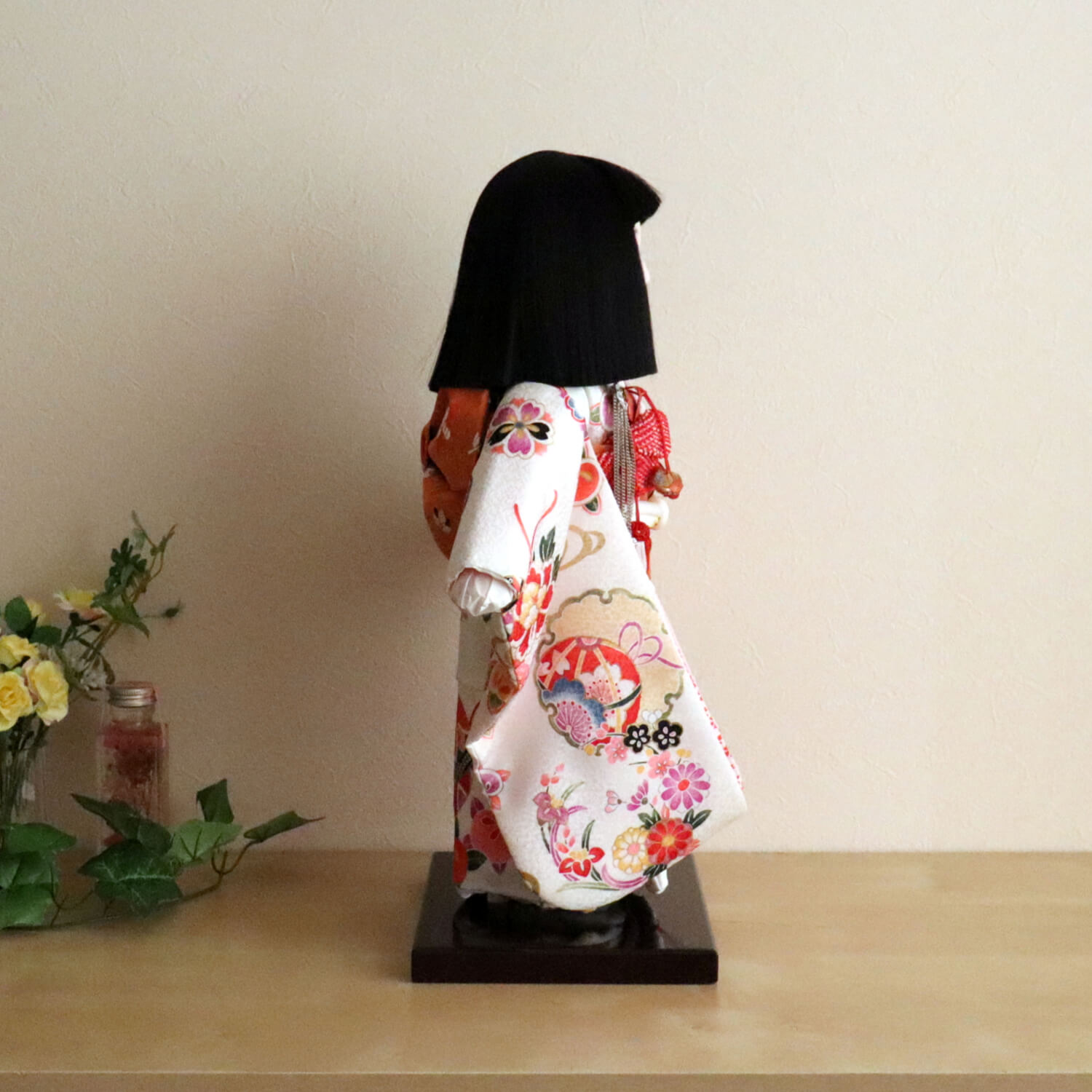 １２号市松人形用着物 市松人形（ケース付） 正絹衣裳（12号） 金彩友禅 47㎝タイプ