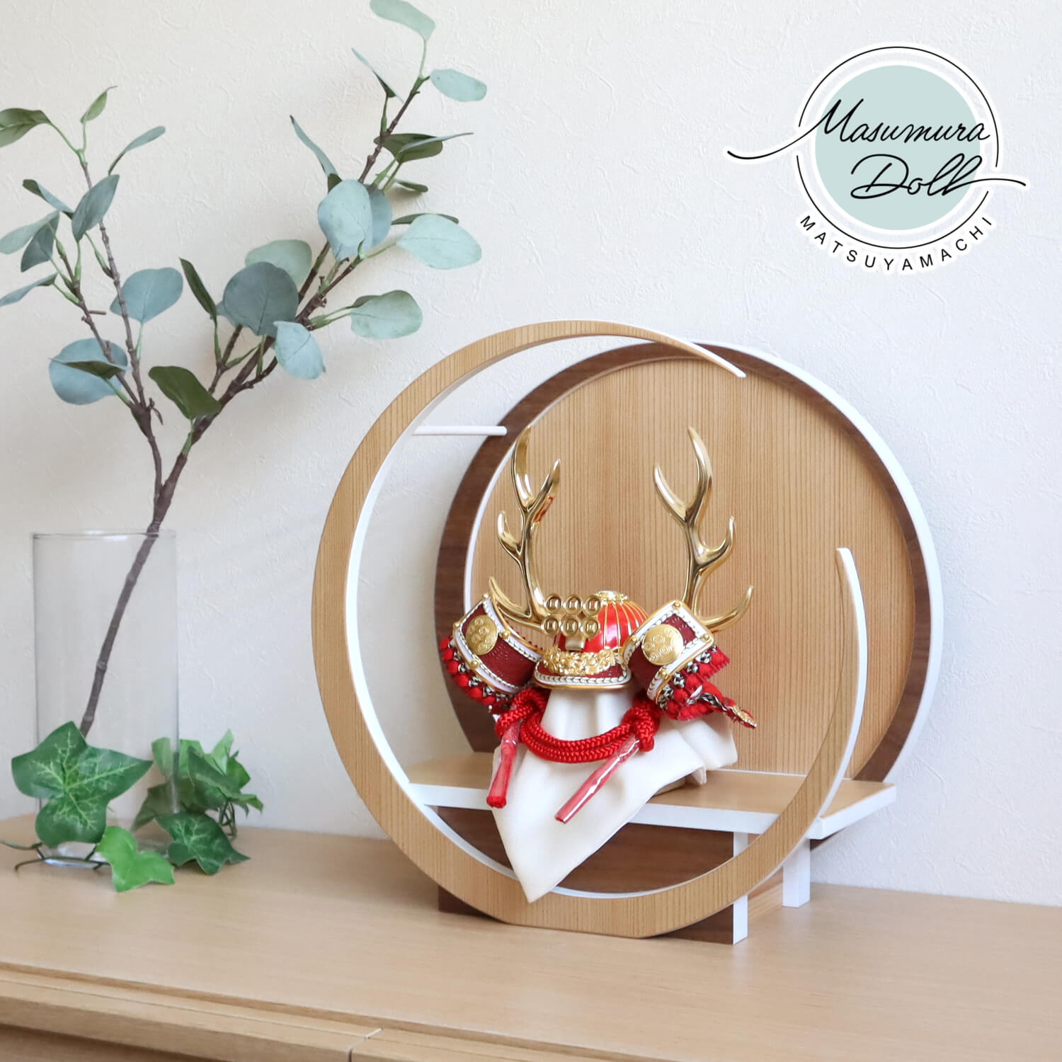 新作 リニューアル 完全日本製レッド ゴールド 武将 真田幸村 兜 月