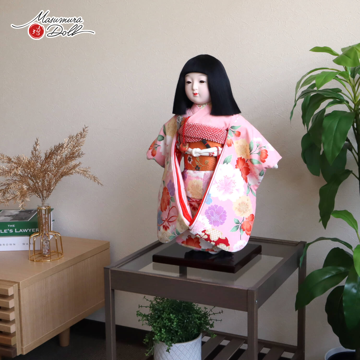 市松人形 元賀章介 12号尺二別染 着尺 桜 ピンク色 増村人形店