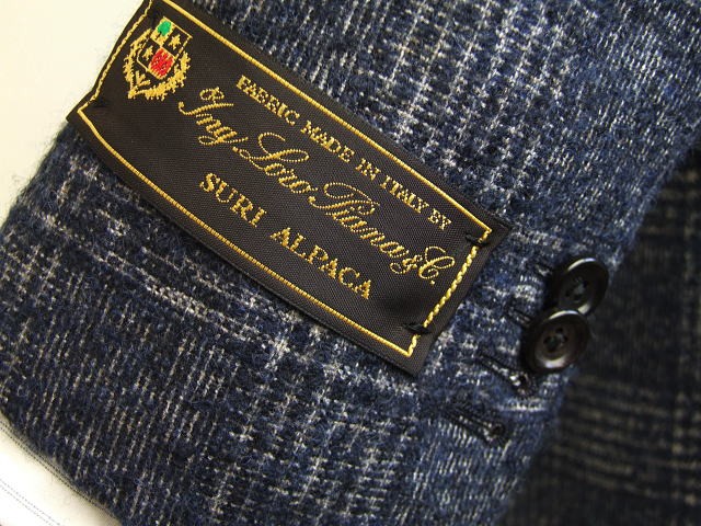 スタイリッシュタイプジャケット【A体】【AB体】【秋冬春】【Loropiana ロロピアーナ SURI ALPACA】#紺系グレンチェック/茶系グレンチェック｜masutani｜02