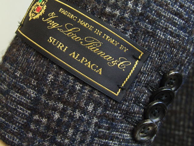 スタイリッシュタイプジャケット【A体】【AB体】【秋冬春】【Loropiana ロロピアーナ SURI ALPACA】#紺系グレンチェック/茶系グレンチェック｜masutani｜03