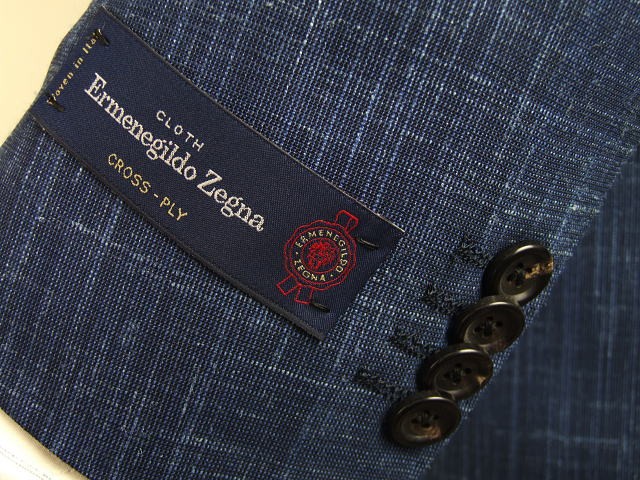 ベーシックタイプ ジャケット【A体】【AB体】【春夏秋】【Ermenegildo Zegna ゼニア〜CROSS-PLY 】グレー/紺｜masutani｜03