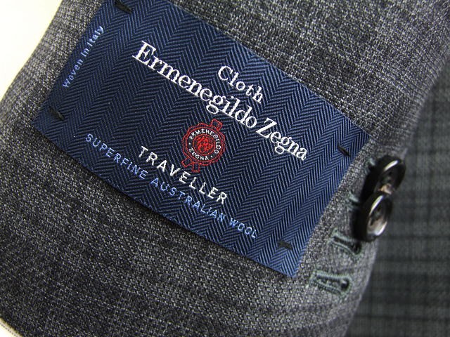 スタイリッシュタイプ ジャケット【A体】【AB体】【BB体】【春夏秋】【Ermenegildo Zegna ゼニア〜TRAVELLER】青紺/グレー/チェック柄の画像