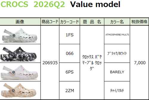 crocs（クロックス） crocs BAYA MARBLED CLOG 206935 6PS バヤ