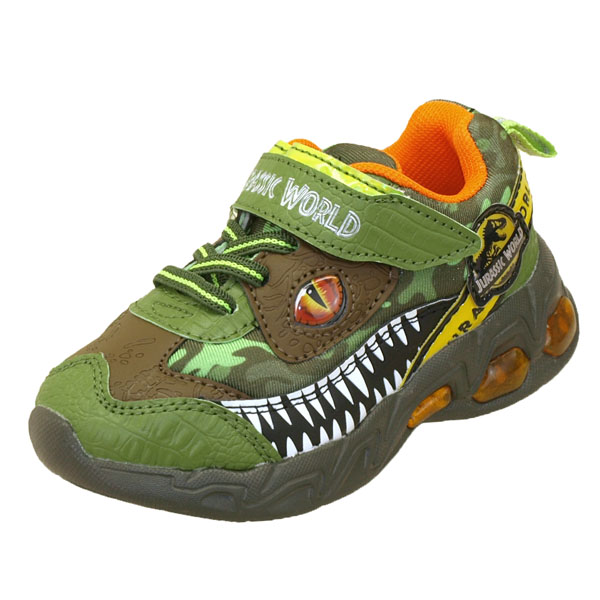 ジュラシックワールド JURASSIC WORLD 20102 LED光る靴 子供靴 恐竜 ダイナソ...