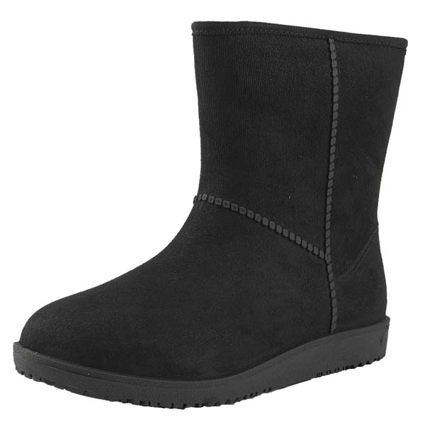 スノーブーツ 8930 防水ショートブーツ ムートン ボア ヌバック調