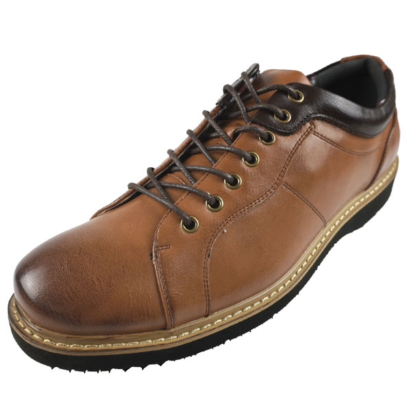 men's靴　6  ロゼッテイクラッシック　茶　中古 カジュアルシューズ MARIO ROZZETTY MR-0421 再生皮革 黒 茶 軽量