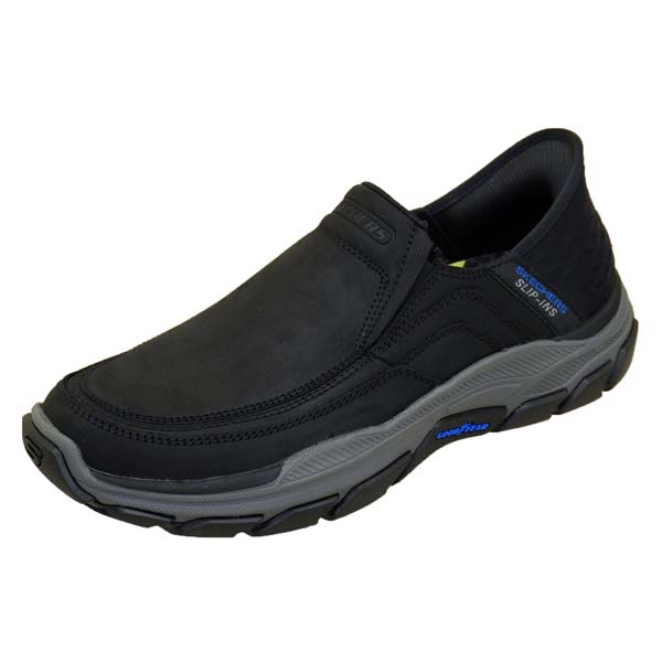 スケッチャーズ SKECHERS RESPECTED ELGIN スリップインズ RF リスペクテッド エルジン 204810 BLK CDB スリッポン ウォーキング 本革 メンズ