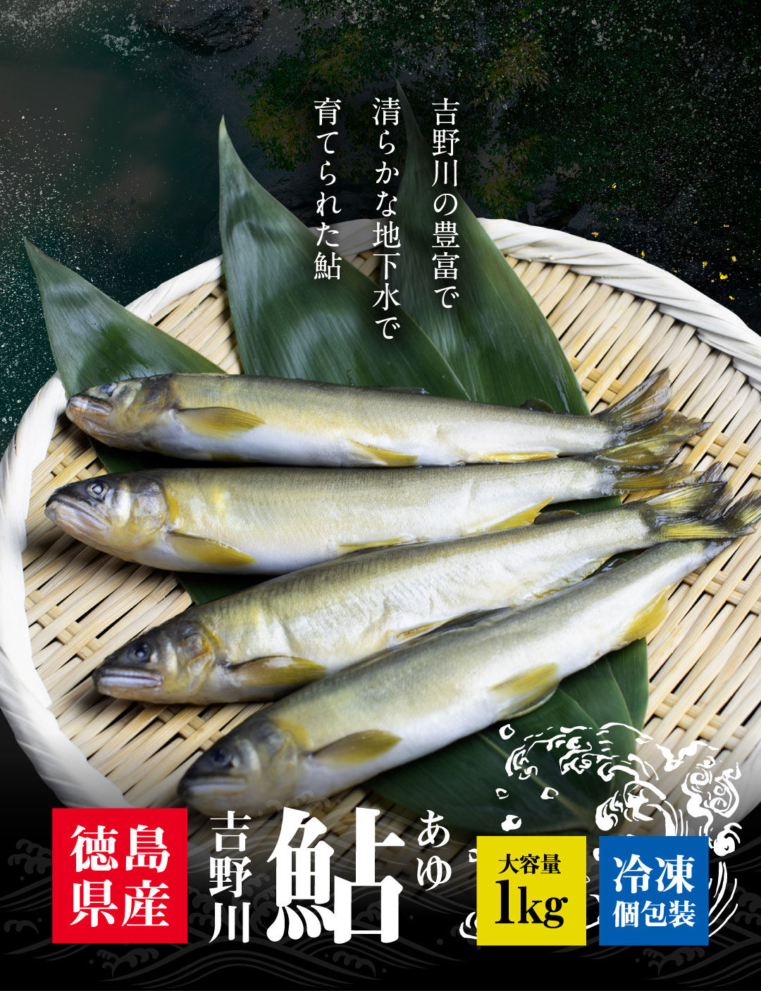 賞味期限12月末 残100個限定 鮎 アユ あゆ 川魚 徳島の吉野川産 半