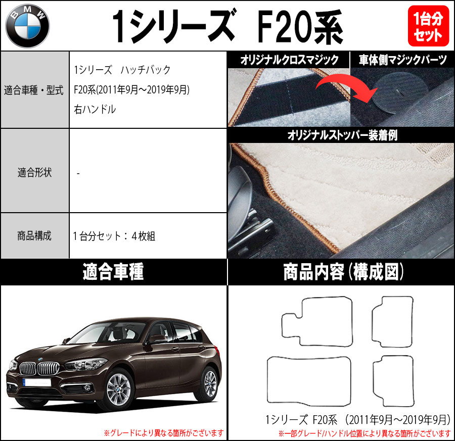 美品 送料無料 KARO フロアマット FLAXY ホワイトBMW F20 - 自動車パーツ