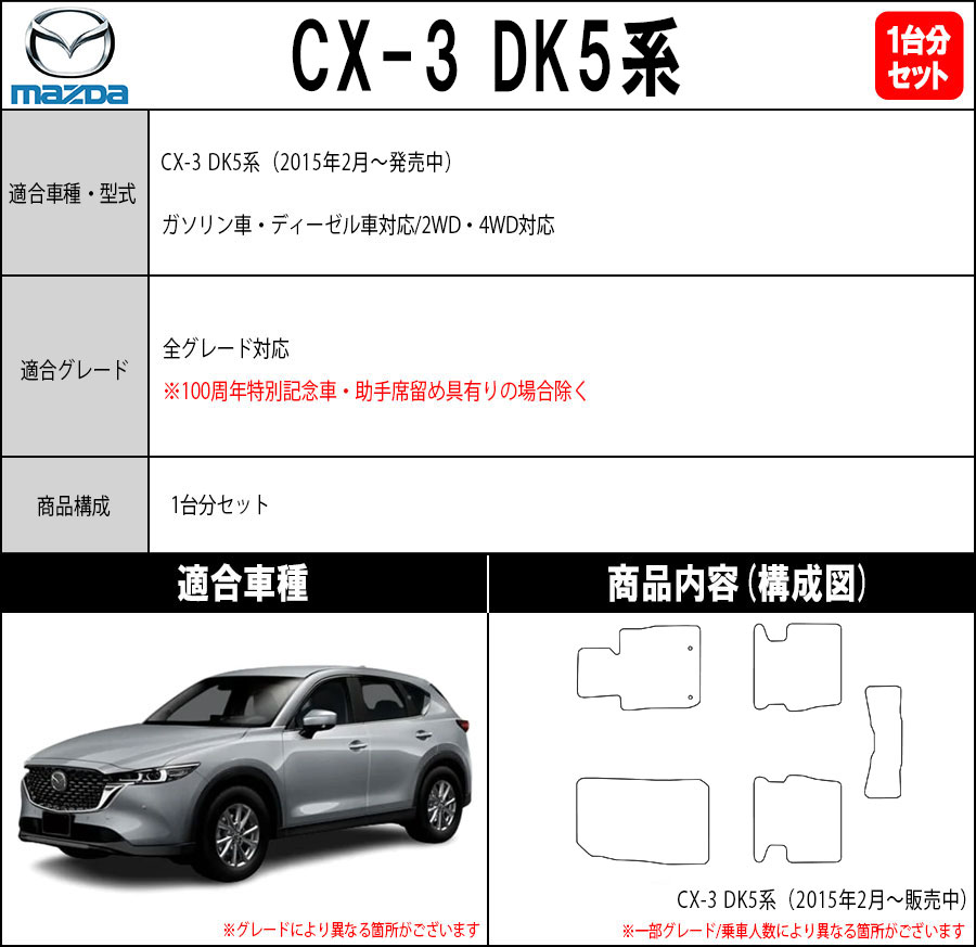 シーエックス 【ポイント5倍】マツダ CX-3 DK5系 フロアマット