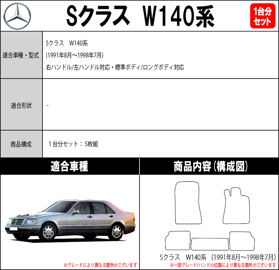 Mercedes-Benz 【ポイント5倍】メルセデスベンツ Sクラス W140 系 1台 